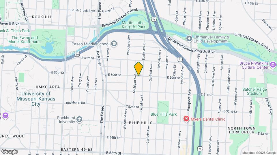 1907 E 50th St Map and Location Details