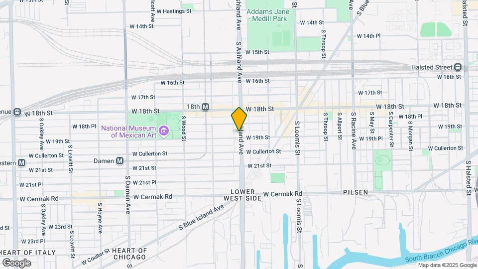 1854 S Ashland Ave Mapa y Detalles de la Ubicación