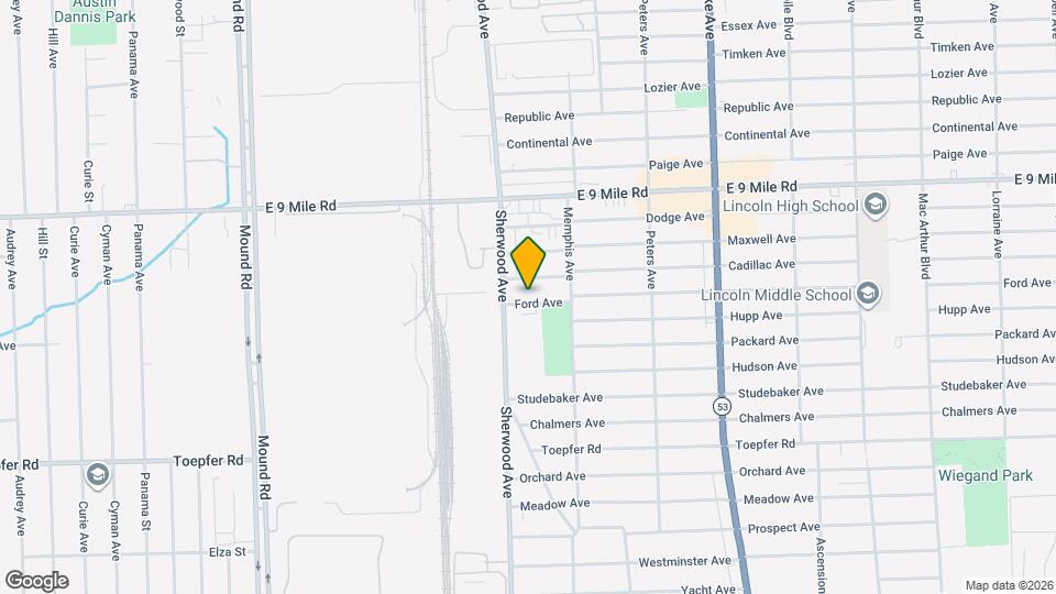 6747 Ford Ave Map and Location Details