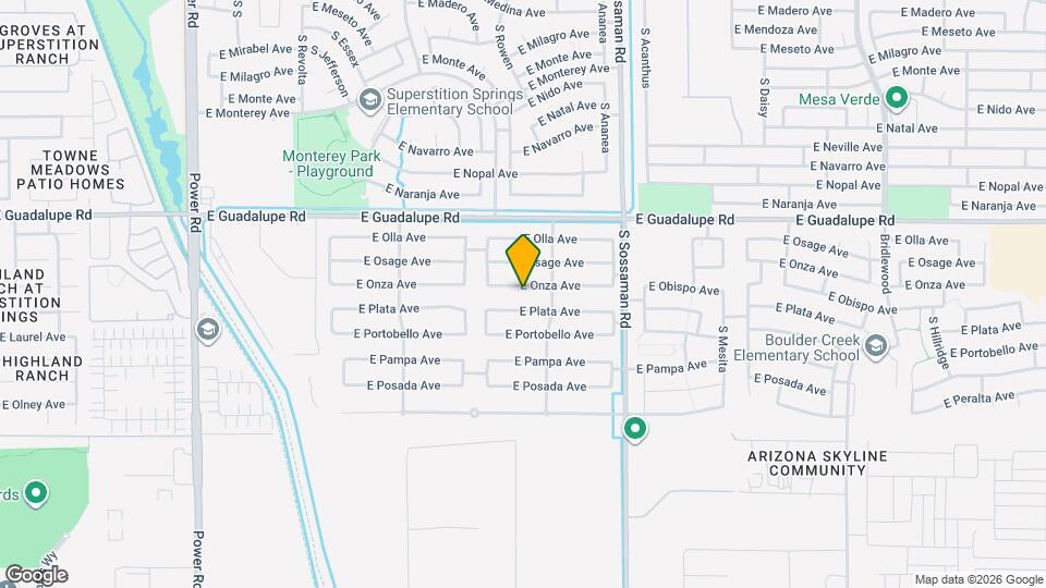 7407 E Onza Ave Map and Location Details