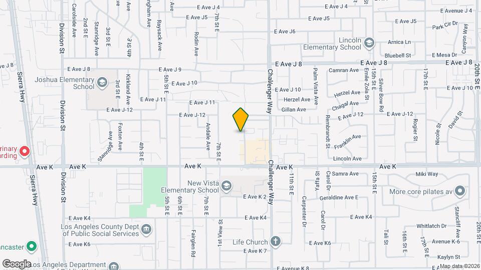 43711 8th St E Map and Location Details