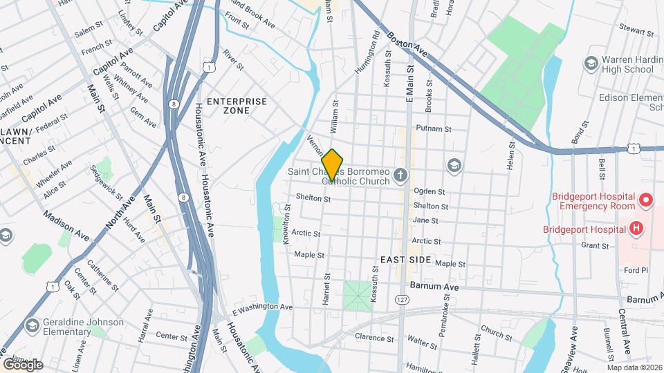 200 Ogden St Map and Location Details