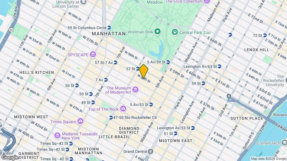 40 W 56th St Map and Location Details