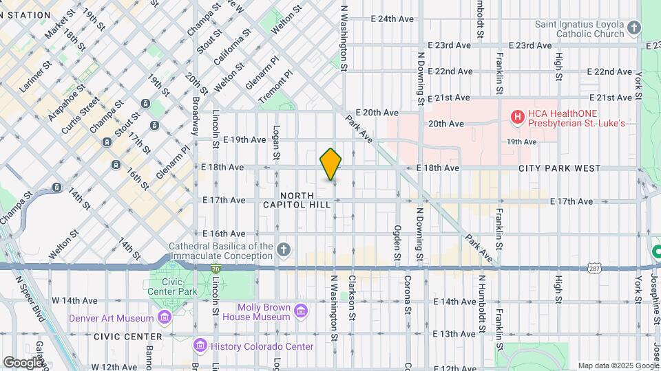1747 Washington St Map and Location Details