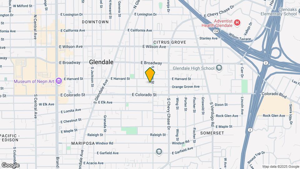 1019 Orange Grove Ave Map and Location Details