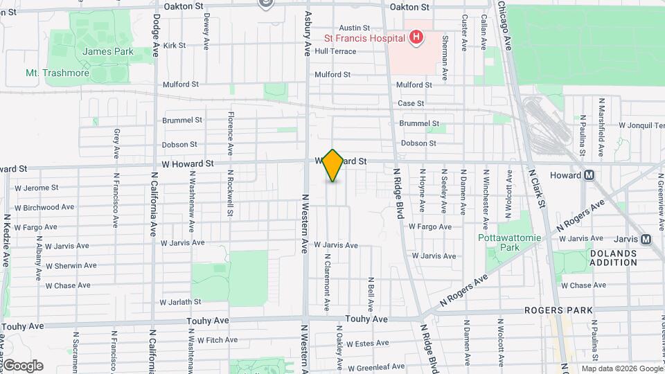 7529 N Claremont Ave Map and Location Details