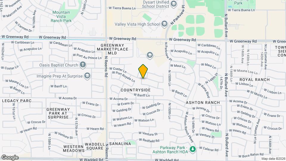 15261 W Custer Ln Map and Location Details