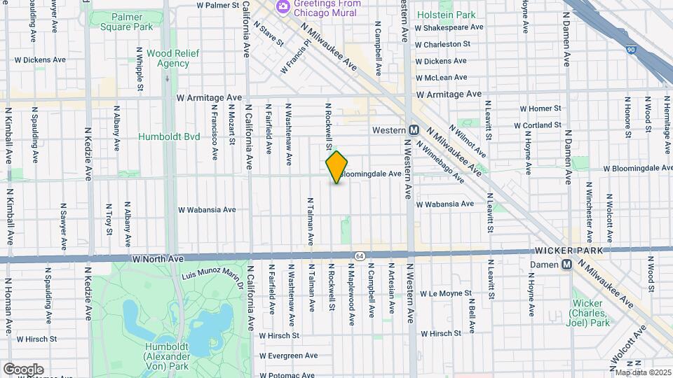 1739 N Rockwell St-Unit -1 Map and Location Details