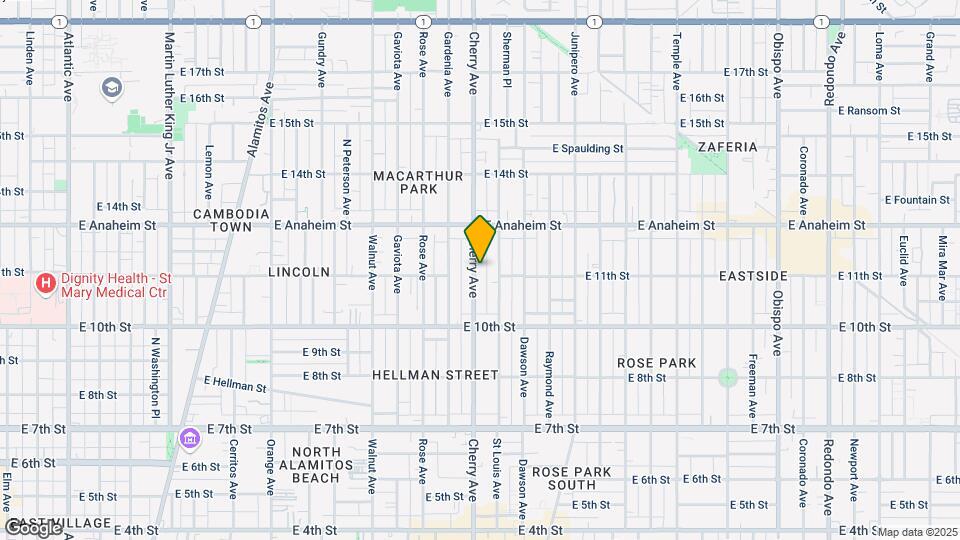 1104 Cherry Ave Mapa y Detalles de la Ubicación