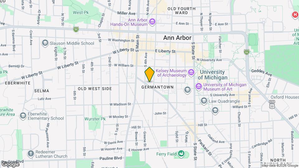 215 Packard St Map and Location Details