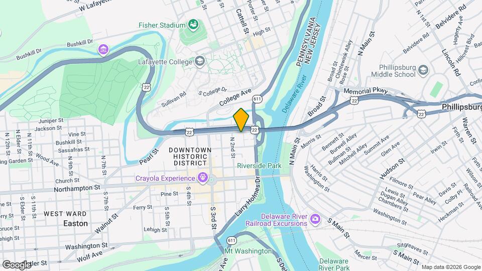 136 Bushkill St Map and Location Details