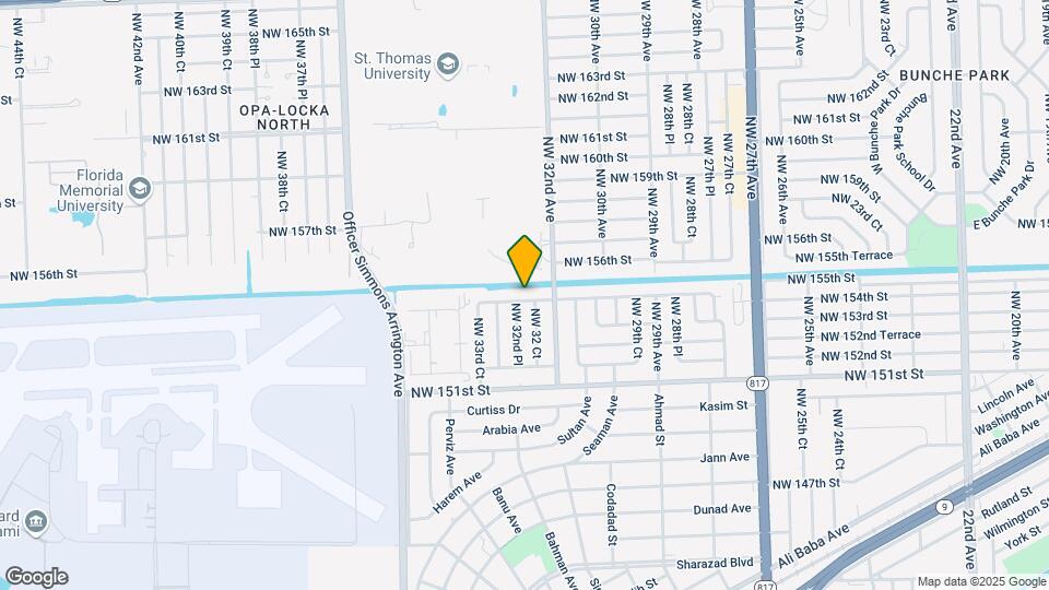 3241 NW 154th Terrace Map and Location Details