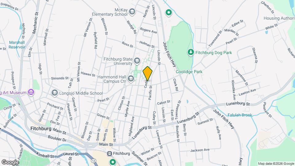 127 Cedar St Map and Location Details