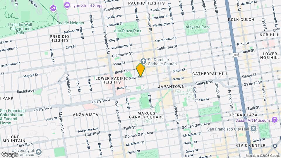 2161 Sutter St Mapa y Detalles de la Ubicación