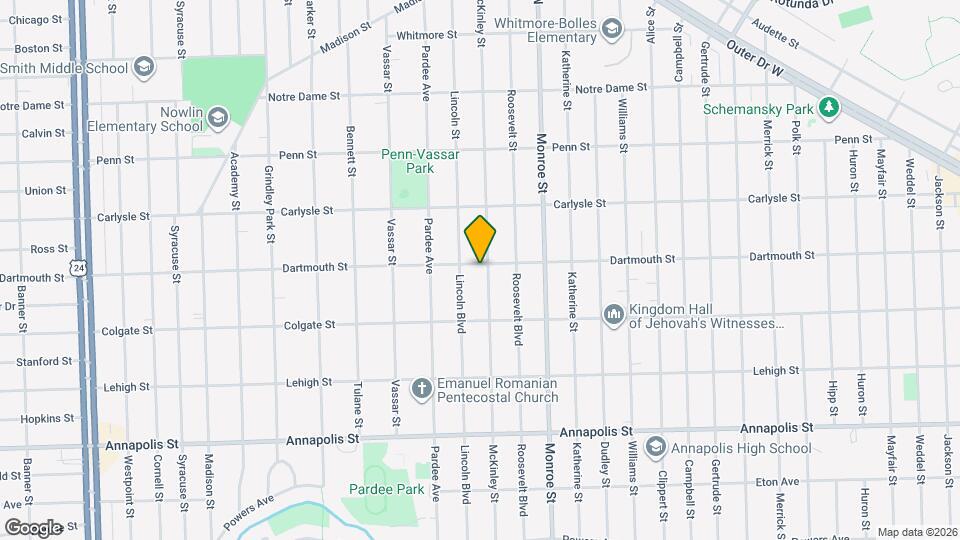 3914 McKinley St Map and Location Details