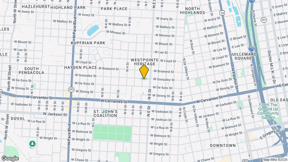 1018 N F St Map and Location Details