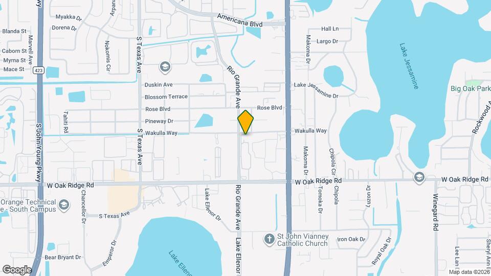 1627 W Oak Ridge Rd Map and Location Details