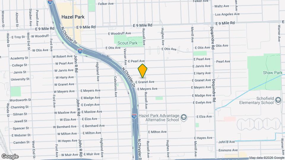 1029 E Granet Ave Map and Location Details