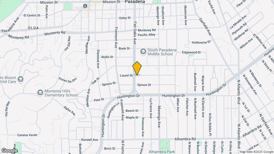 1700 Fair Oaks Ave Map and Location Details