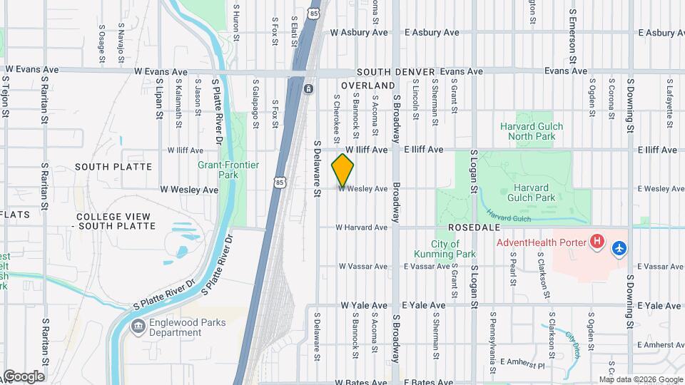 2402 S Cherokee St Mapa y Detalles de la Ubicación