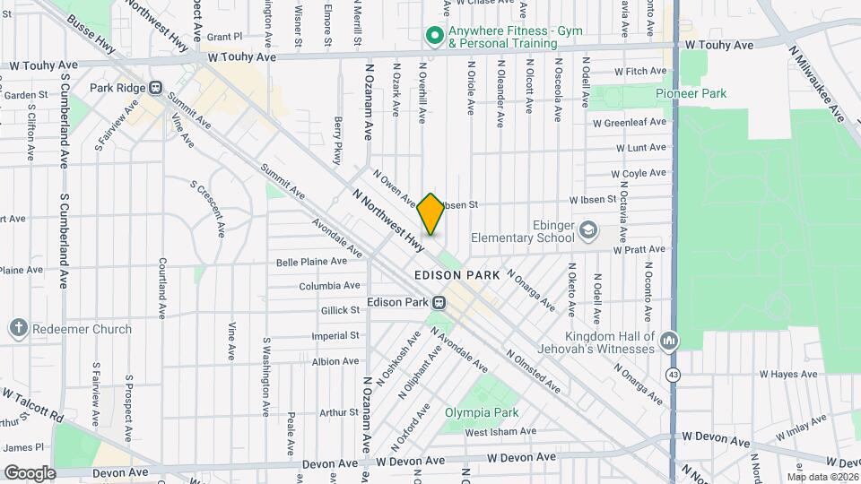 6849 N Overhill Ave Mapa y Detalles de la Ubicación