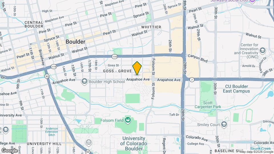 2227 Arapahoe Ave Map and Location Details