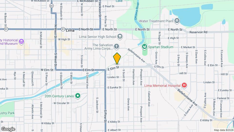 607-609 E Elm St Map and Location Details