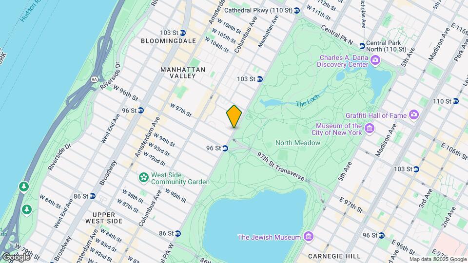 382 Central Park West Map and Location Details