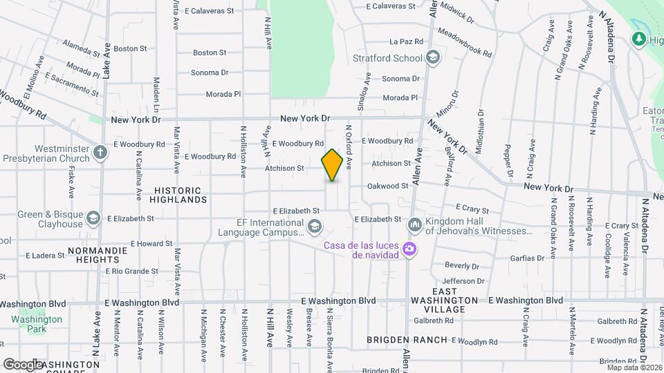 1688 N Sierra Bonita Ave Map and Location Details