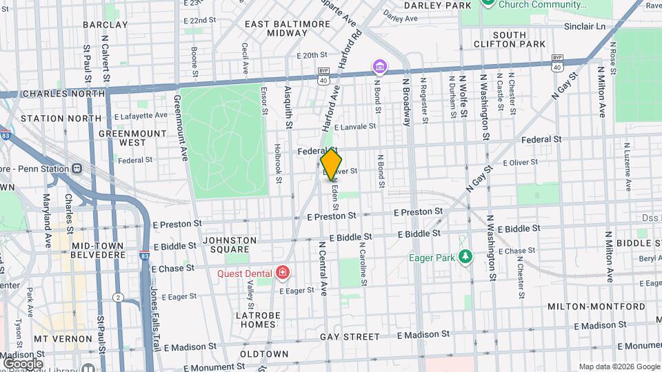 1414 N Eden St Map and Location Details