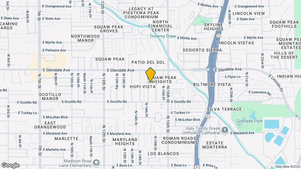 6801 N 14th Pl Map and Location Details