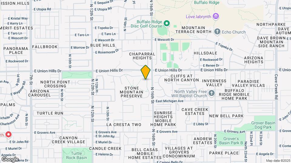 18258 N 15th Pl Map and Location Details