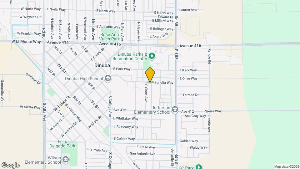 1382 E Magnolia Way Map and Location Details