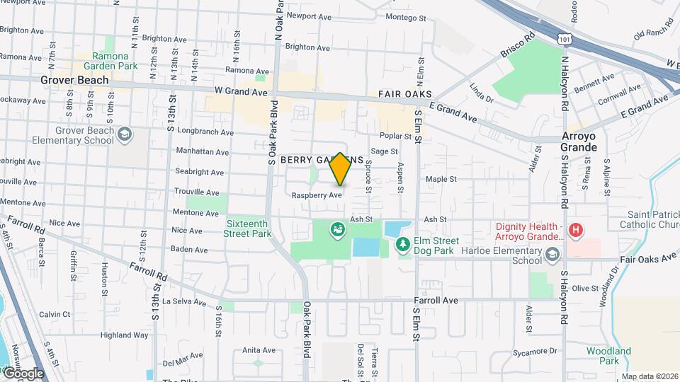 1410 Raspberry Ave Map and Location Details