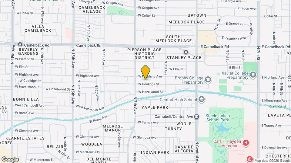 600 W Coolidge St Map and Location Details