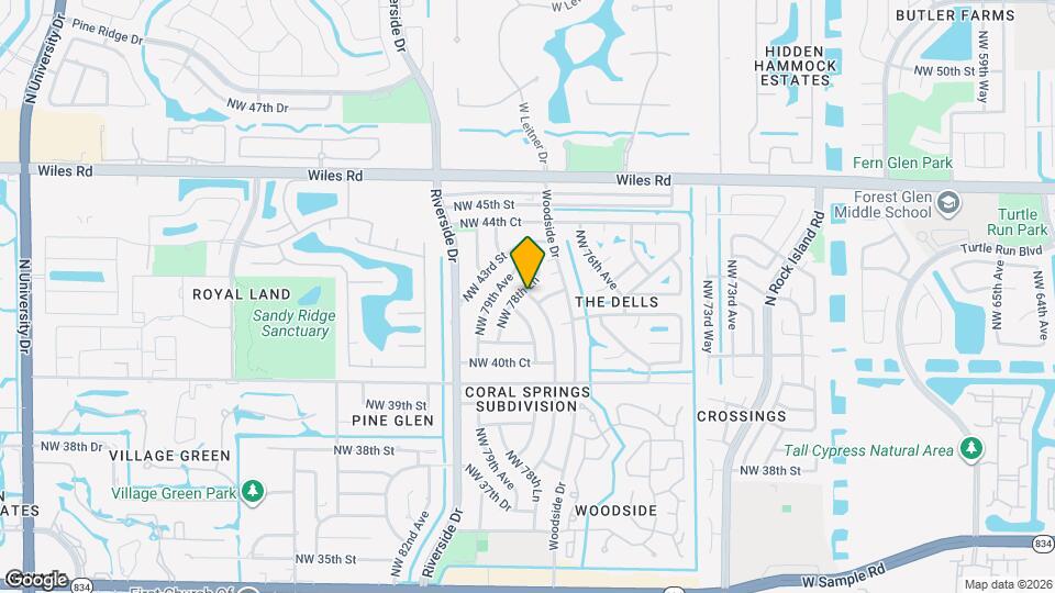 4178 NW 78th Terrace Map and Location Details