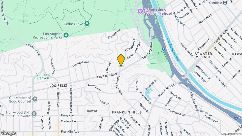 3839 Los Feliz Blvd Map and Location Details