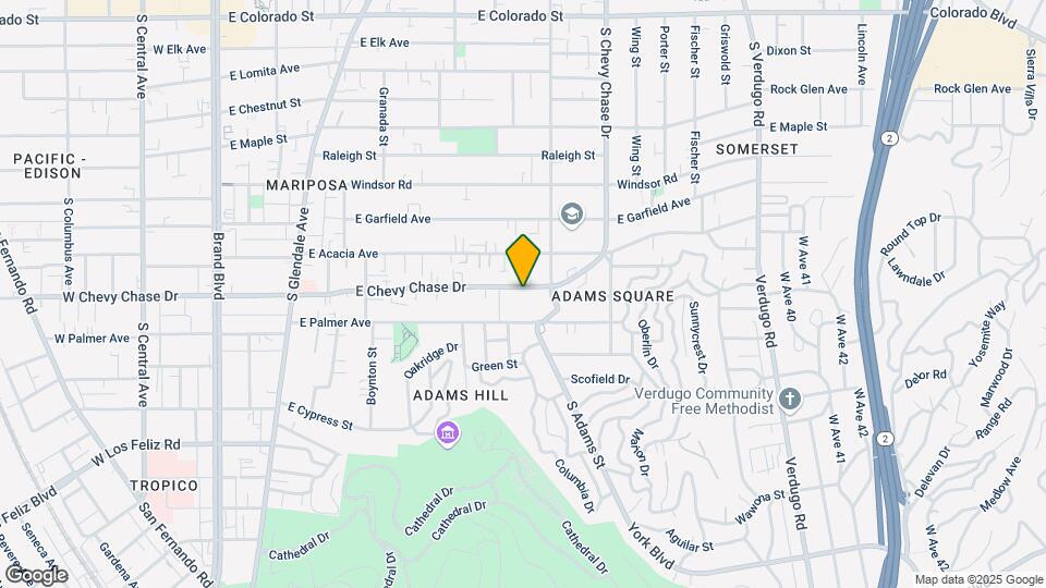 1000 E Chevy Chase Dr Map and Location Details