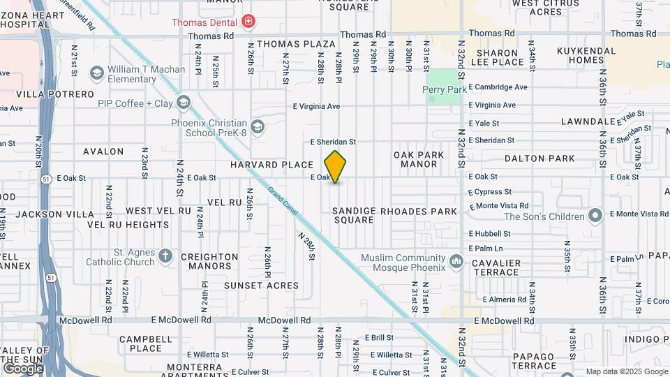 2236 N 28th Pl Map and Location Details