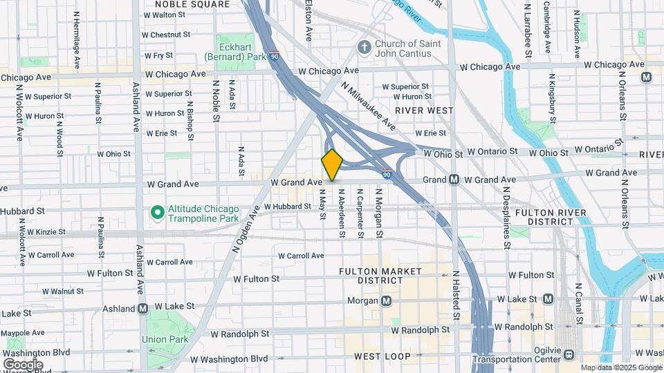 1115 W Grand Ave Map and Location Details