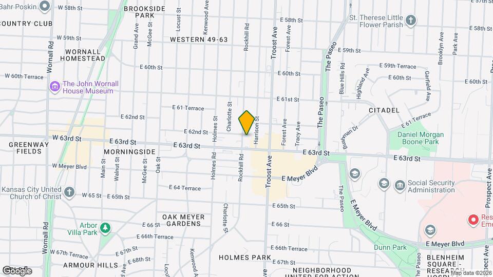 6227 Rockhill Rd Map and Location Details