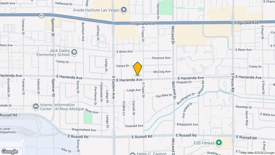 2580 E Hacienda Ave Map and Location Details