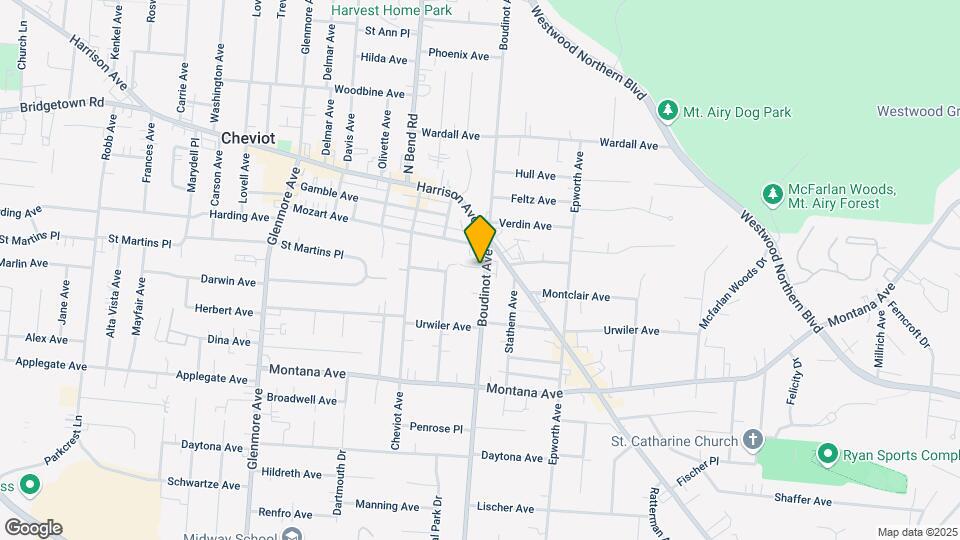 3507 Boudinot Ave Mapa y Detalles de la Ubicación