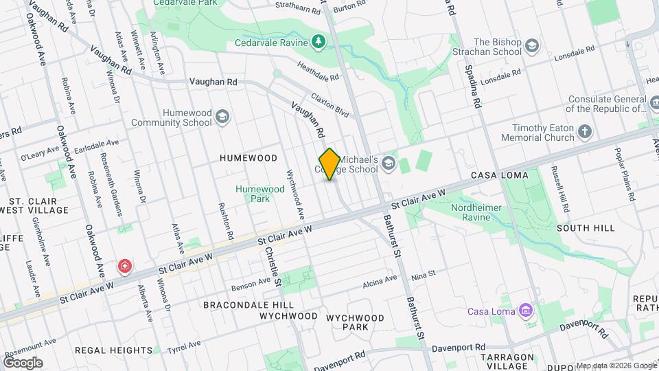 114 Vaughan Rd Map and Location Details