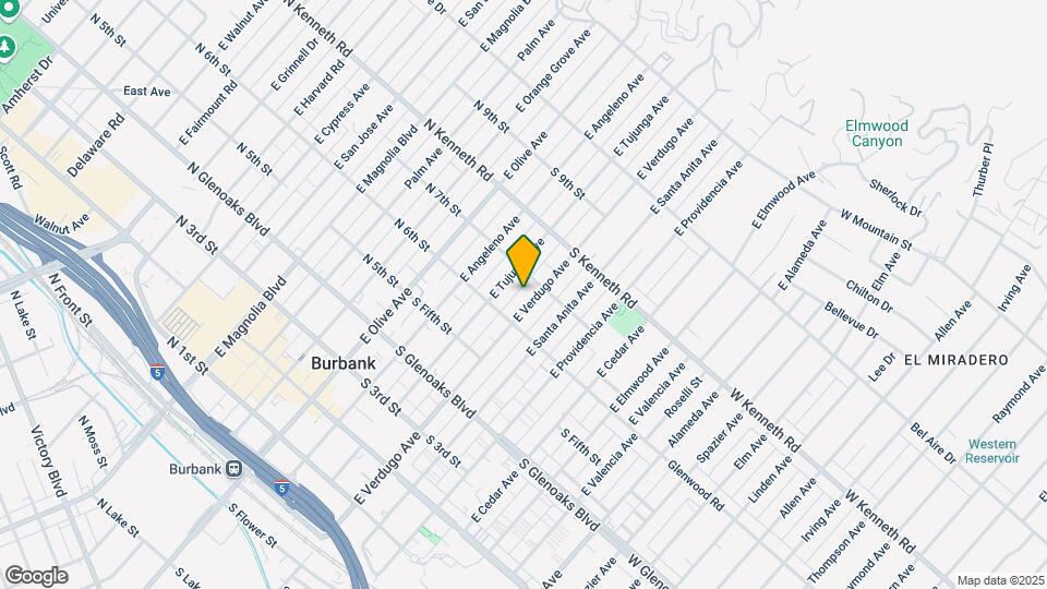 625 E Verdugo Ave Map and Location Details