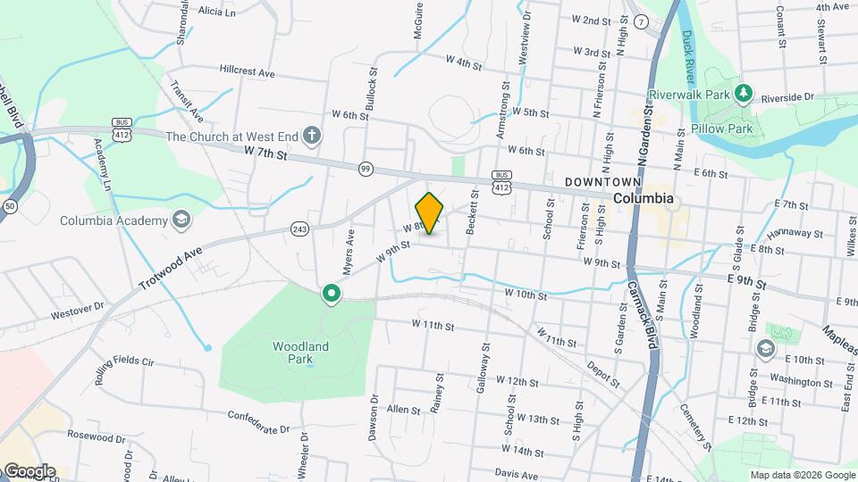 616 W 9th St Map and Location Details