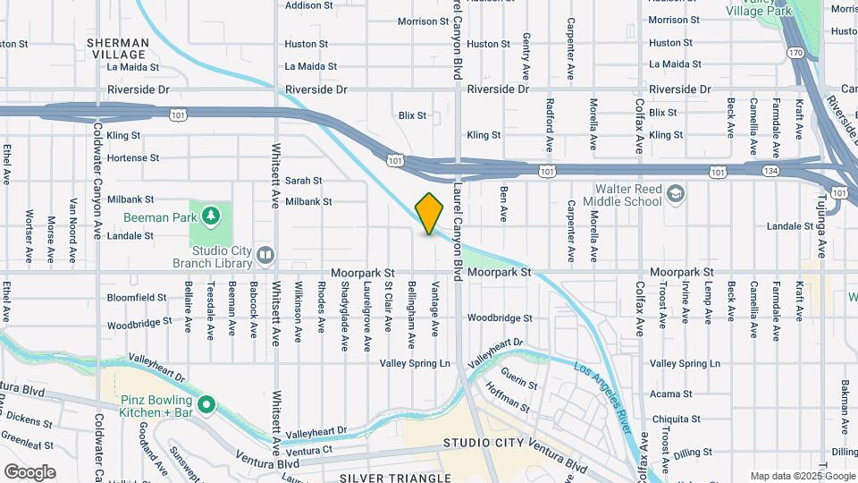 4437 Vantage Ave Map and Location Details