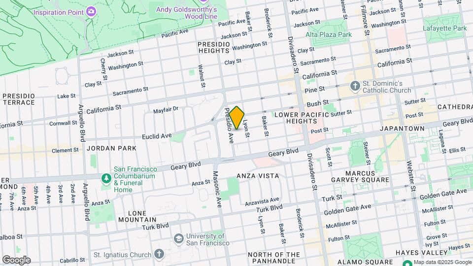 2755 Sutter Street Mapa y Detalles de la Ubicación