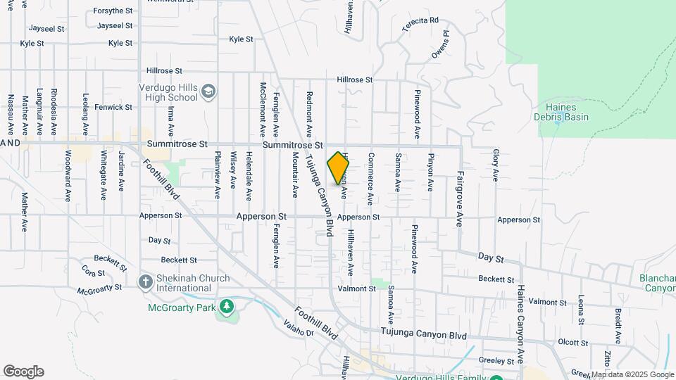 10347 Hillhaven Ave Map and Location Details