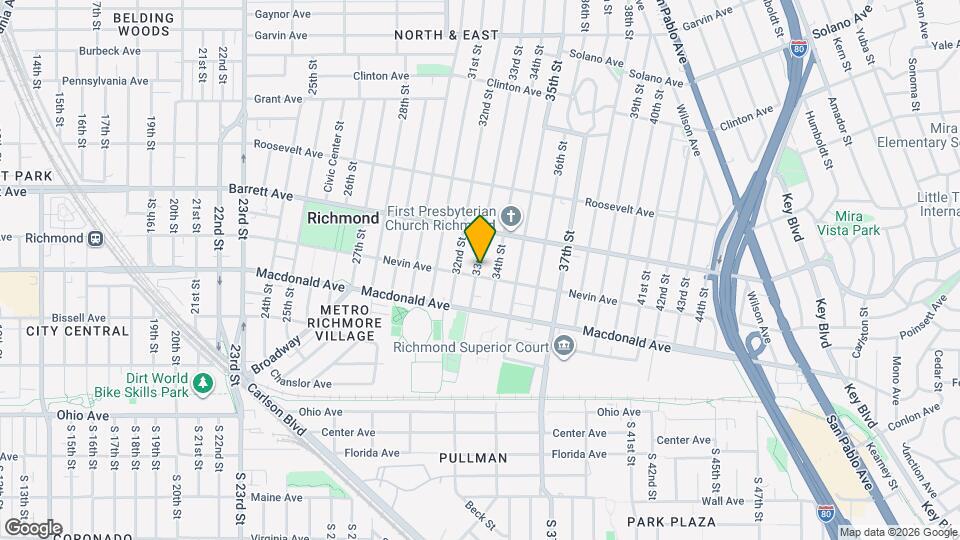 400 33rd St Map and Location Details